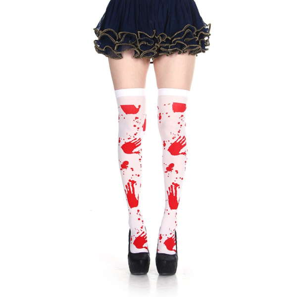 1 pari Halloween Blood Socks Thigh sukat - spot-myynti 4