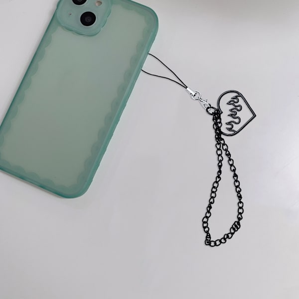 Goth Y2K telefon berlock hänge Kawaii-nyckelring för väska Söt tillbehör Kvinnor Gitarrband Lanyard pärlstav Nyckelring hänge - on stock null - Style 7