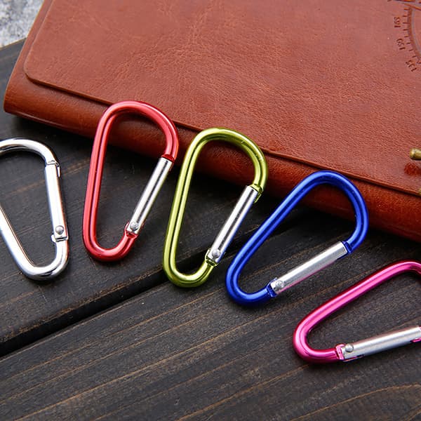 Karbinhake Nyckelring Aluminiumlegering D-ring Spänne Spring Carabin - hög kvalitet Red