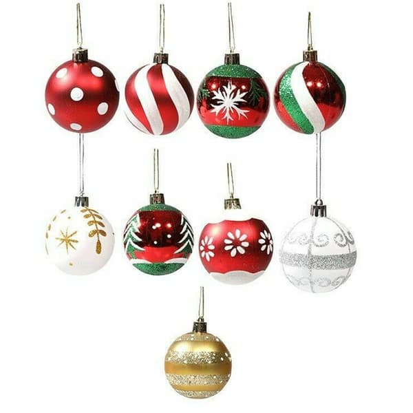 6cm 6kpl Ball Bauble Drop Pendant A - varastossa