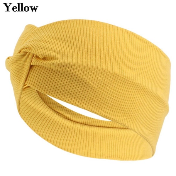 Bred Sport Pannband Vik Yoga Hårband GULT - spot sales Yellow