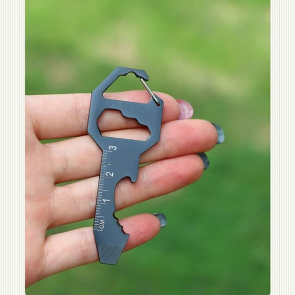 2kpl Outdoor Multitools EDC Key Ring SILVER - spot-myynti Silver