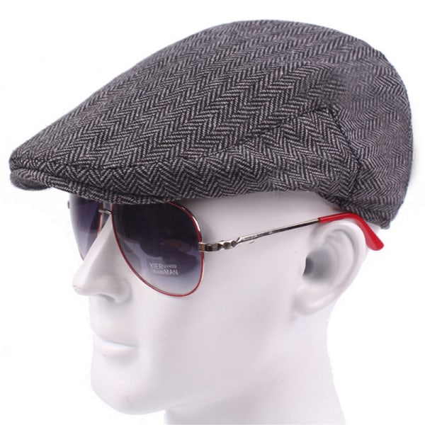 Unisex Newsboy-keps för män Golf Driving Flat Drivers Hat - stock Light Grey