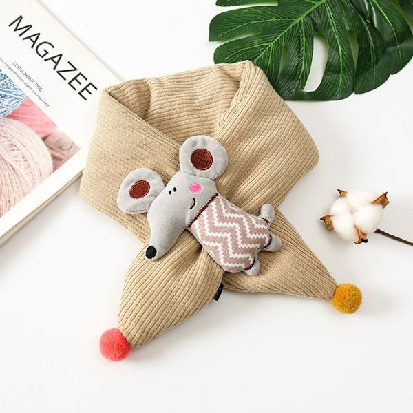Stickade Scarves Förtjockning Scarf BEIGE - high quality