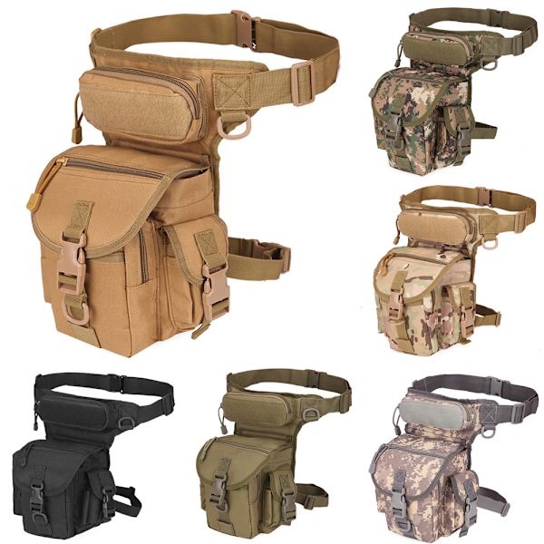 Taktisk Drop Leg Bag Lår Utility Midjepåse Vandring Casual - stock ACU