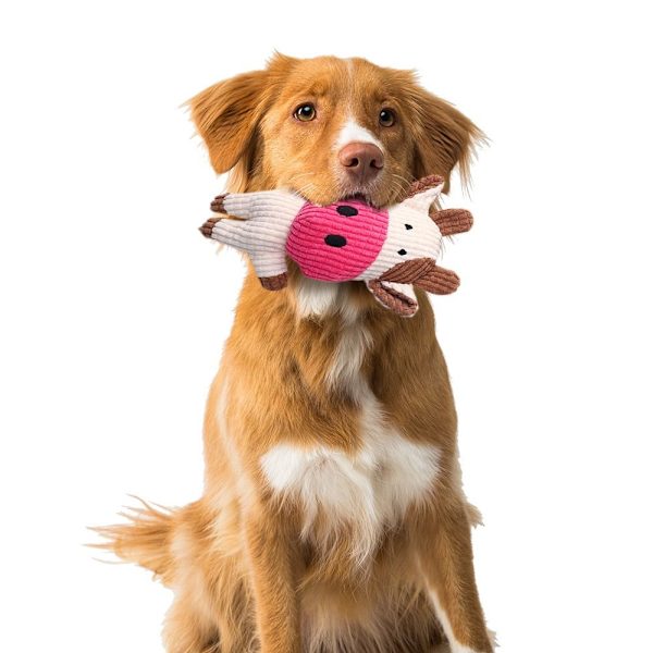 Dog Chew Toys Sounding Plyschleksak Cow - spot försäljning Cow