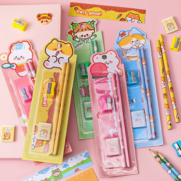 5 st Pencil Eraser Set Pencil Box - spot sales C