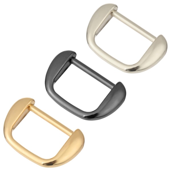 1/2/5st D Ring Metallspänne SVART 5ST - spot försäljning Black 5pcs