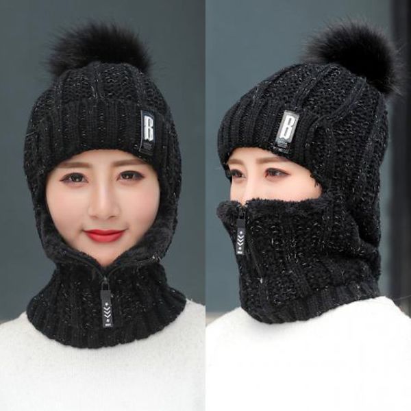 Mössor Hatt Scarf Set SVART - stock