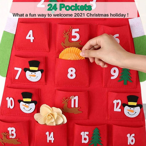Filt julgran hängande dekorationer Julklappskalender - spot försäljning