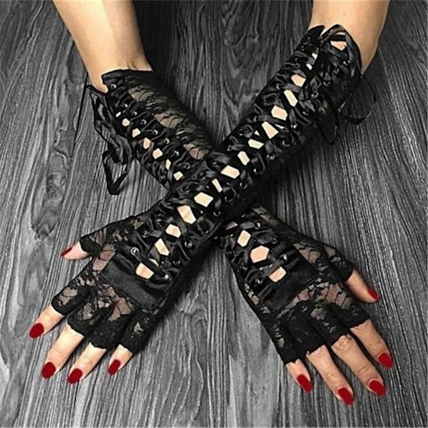 1 par Halloween Retro långa handskar för kvinnor Steampunk - on stock