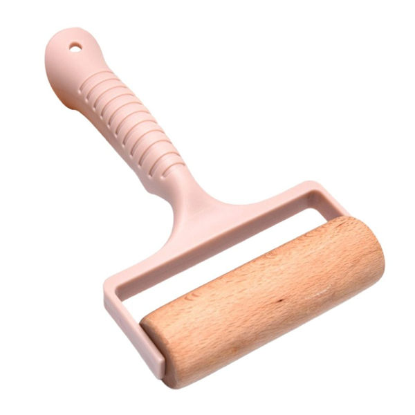 Träkavel Handdegrulle ROSA - spot försäljning pink