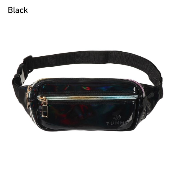 Uudet laserholografiset vyölaukut Fanny Pack Slim Shiny - varastossa hopea