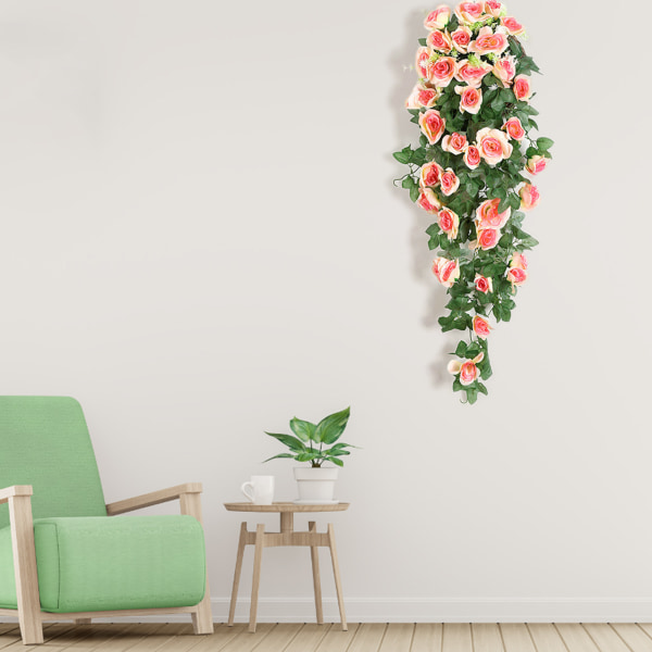 2 st konstgjorda blomma falska växt vinrankor dekoration - stock white