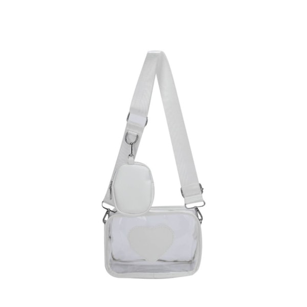 Transparent axelväska Crossbody-väska VIT - high quality white 3ab4 | white  | Fyndiq