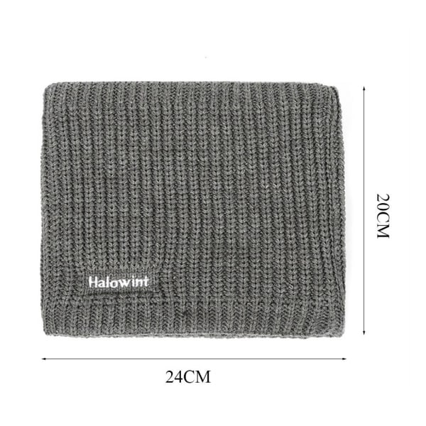 Stickad Neck Damask Halsvärmare VINRÖTT - high quality wine red