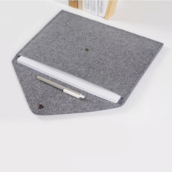 Vattentätt läder A4 Business Mapp Dokumentpapper Organi - on stock Dark grey A4