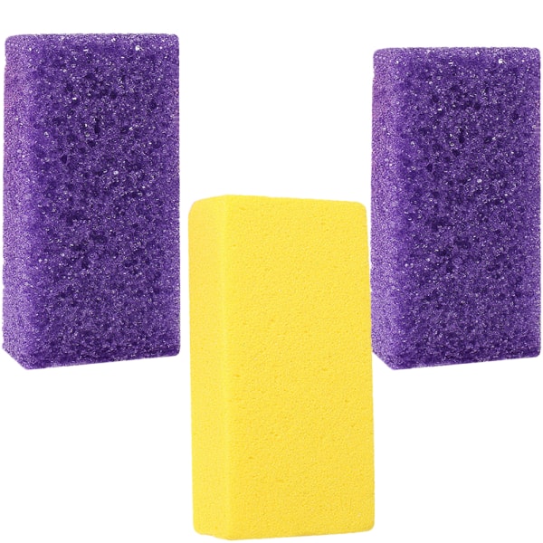 Foot Exfoliating File Pu Foaming Foot Stone Scrub Foot Plate - spot ale 2pcs purple+1pcs bright yellow