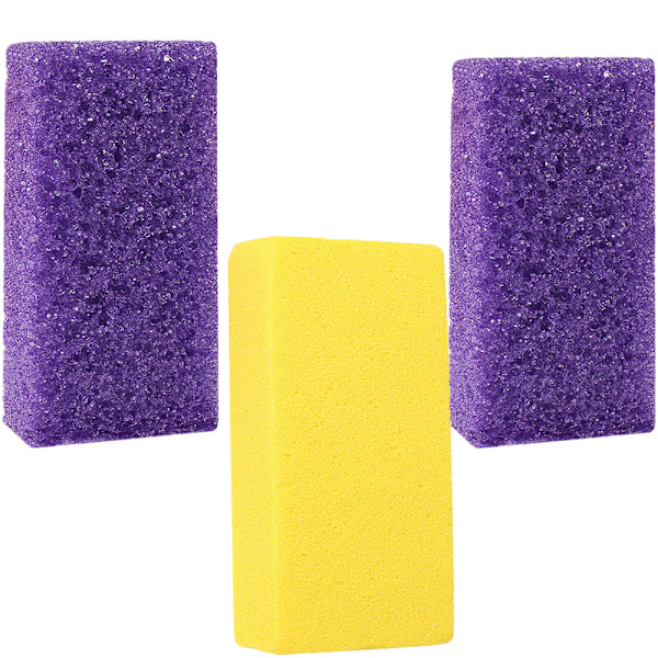 Foot Exfoliating File Pu Skummande Foot Stone Scrub Foot Plate - spot försäljning 2pcs purple+1pcs bright yellow