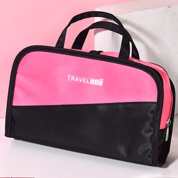 Travel Toiletry Bag Organizer Women Cosmetic Storage Bag - spot-ale black rose red