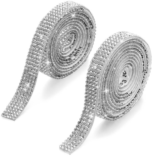 2 rullar/5 rullar självhäftande Rhinestone Diamond Ribbon 1 - high quality