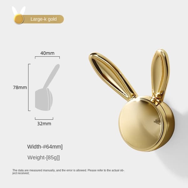 Vaatekoukku Bunny Hook K GOLD - varastossa K Gold
