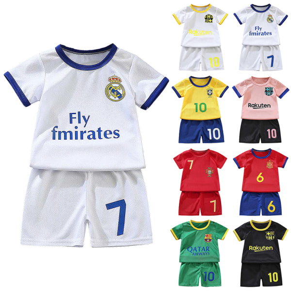 Kids Home Soccer Jersey Set T-paita Shortsit Lasten puku - spot ale #4 140cm