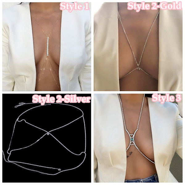 BH Body Chain Rhinestone Body Chain STYLE 1 - korkea laatu