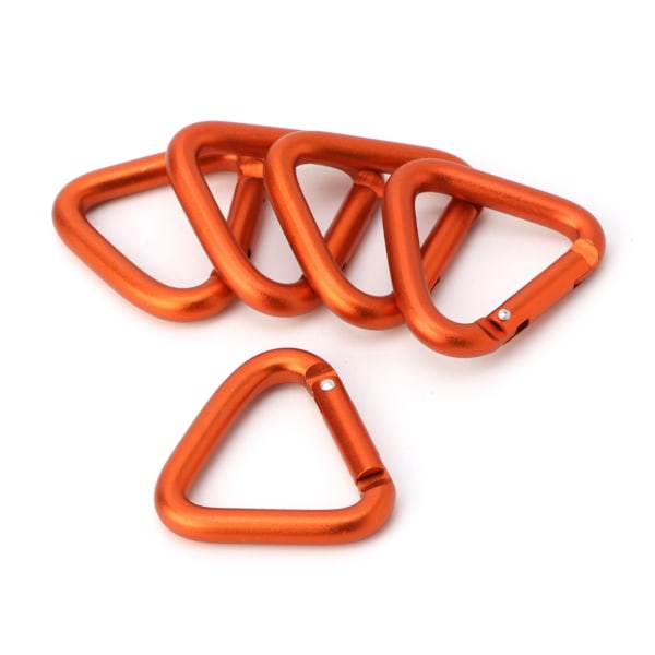 5kpl Triangle Carabiner Outdoor Camping Retkeily Avaimenperä Snap Clip Hook Vedenkeitin Solki Karabiinitarvikkeet - varastossa Gold