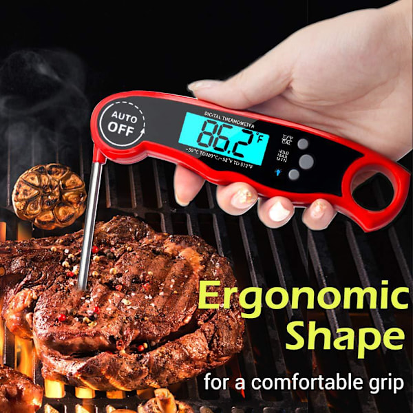 Kötttermometer Digital för grillning BBQ Matlagning - spot sales red