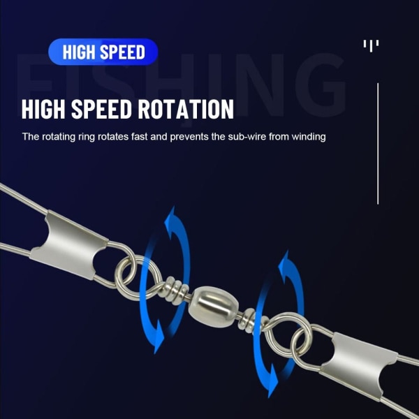 50 st Fishing Snap Connector med Pin Rolling Swivel 2 - high quality