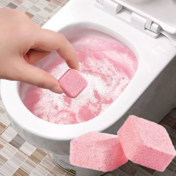 Toalettskål Rengöring Brustablett ROSA - on stock pink