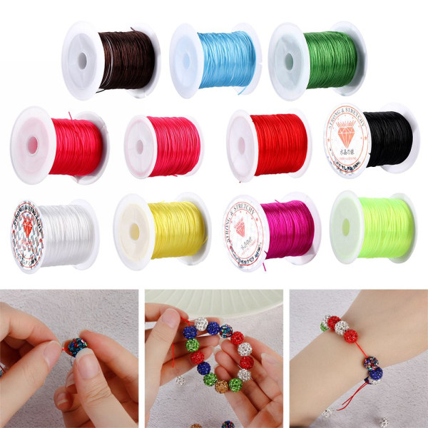 Vahva Joustava String Rannekoru Helminauha Crystal Thread 10M - varastossa