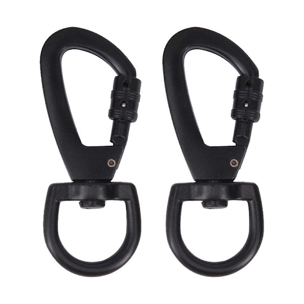 2st Zinklegering D Typ Svart Nyckelring Spänne Roterande Hundspänne - on stock
