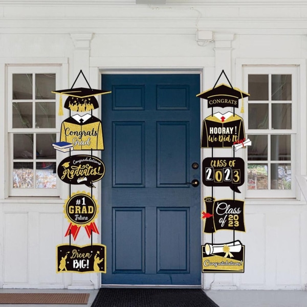 2023 Graduation Season Flag Dekoration Couplet Dørgardin - high quality