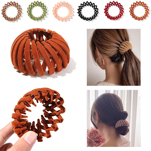 Headpieces Ponytail Hairpin LIGHT COFFEE - varastossa