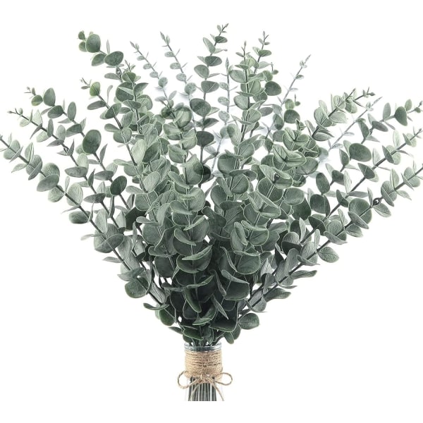 24 stjälkar av konstgjorda eukalyptusblad med grenar av äkta gr - high quality