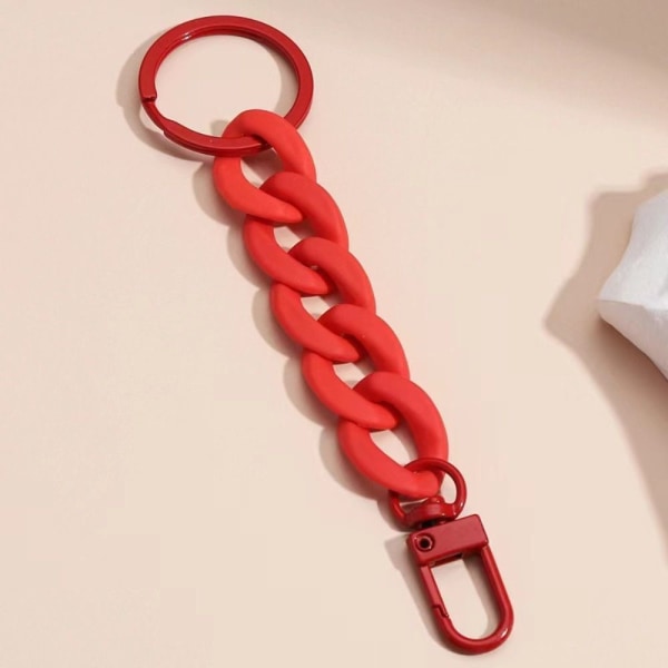 3st Nyckelring Länkkedja RÖD - high quality Red