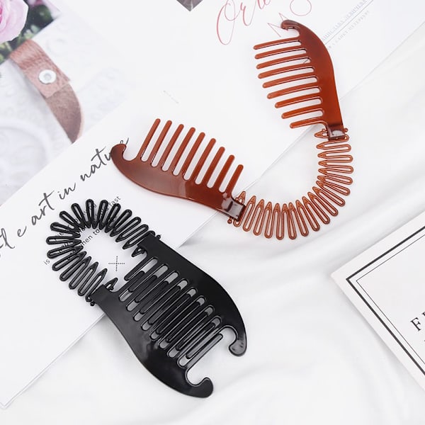 2kpl Hair Braids Banana Clip Ponytail Rubber Band - spot-ale