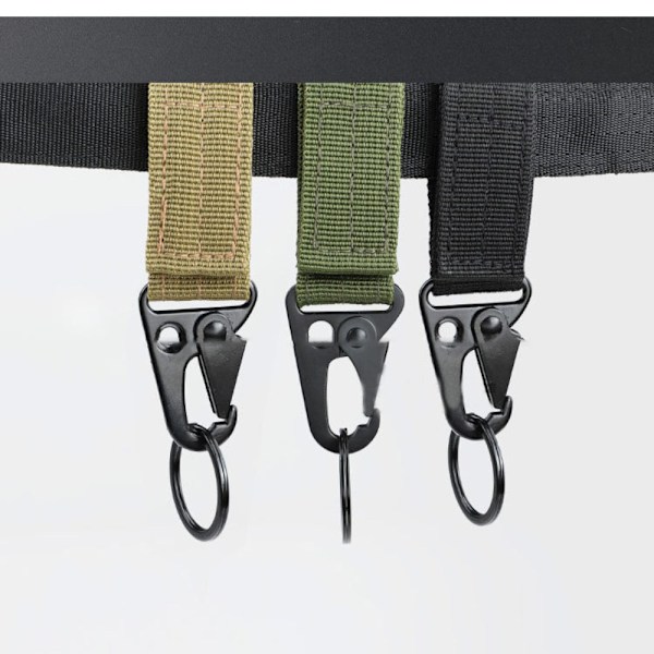 Hängande Webbing Spänne Vandring Klätterkarbin KHAKI - high quality Khaki