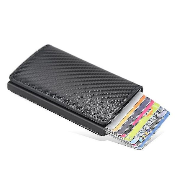 Carbon - Nfc Protection Läder Plånbok Korthållare 6st Kort - spot försäljning