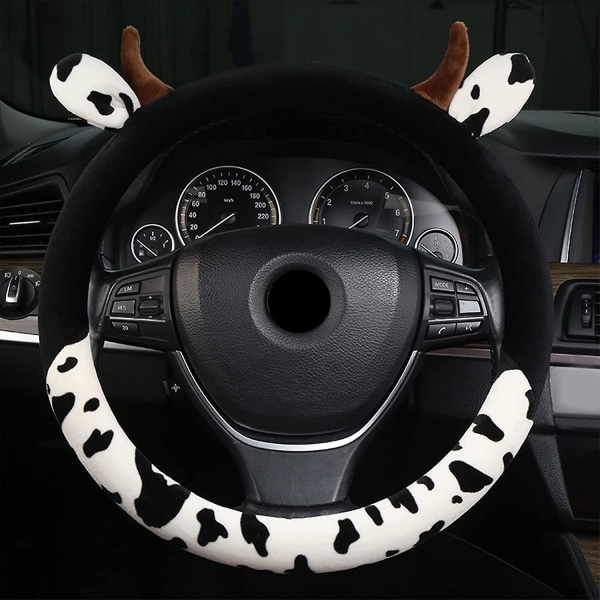 Cow Steering Wheel Cover, Passar 15 tums rattbil - on stock