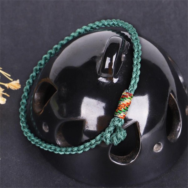 Buddhist Knots Armband Weave Armband MILITÄRGRÖN-17CM - on stock