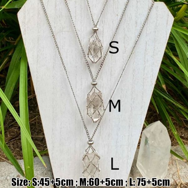 Crystal Holder Cage Kaulakoru Crystal Net etal Necklace - varastossa M