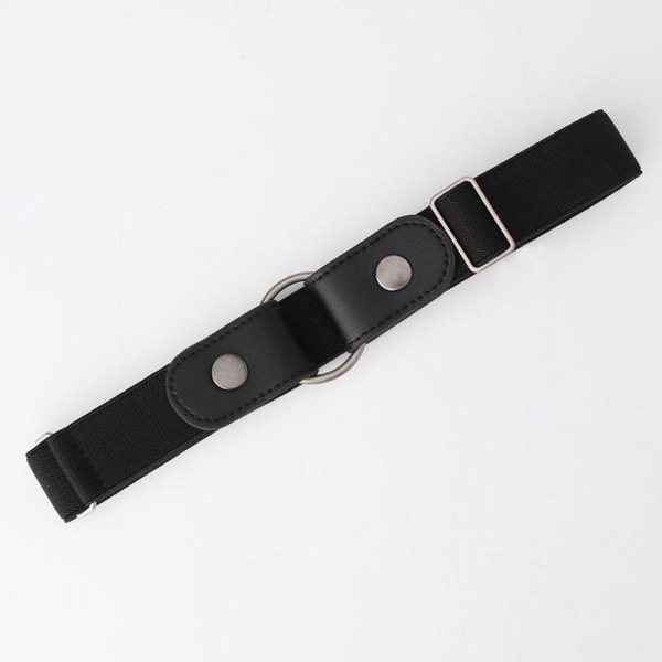 Spännefritt invisible bälte Läder midjeband SVART - stock black