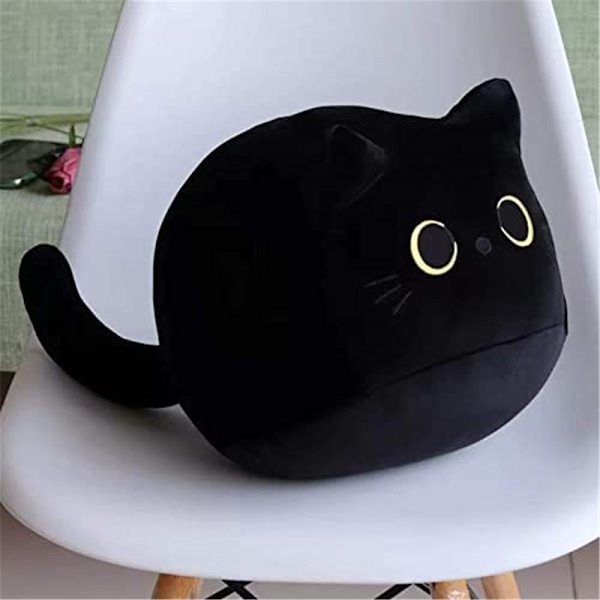 Svart katt plyschdocka fylld leksakskudde Anime Kid julklapp - spot sales