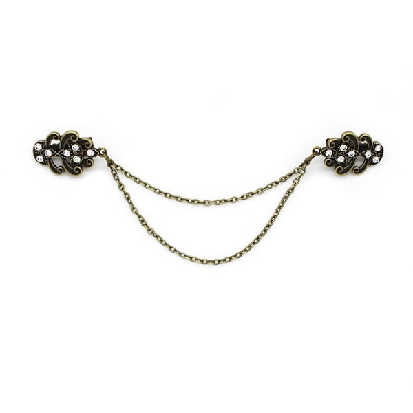 Cardigan Clip Sjal Brosch BRONZE STYLE 2 - high quality Bronze Style 2-Style 2