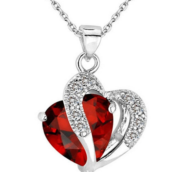 Kaulakoru Heart Birthstone RED - spot-myynti red