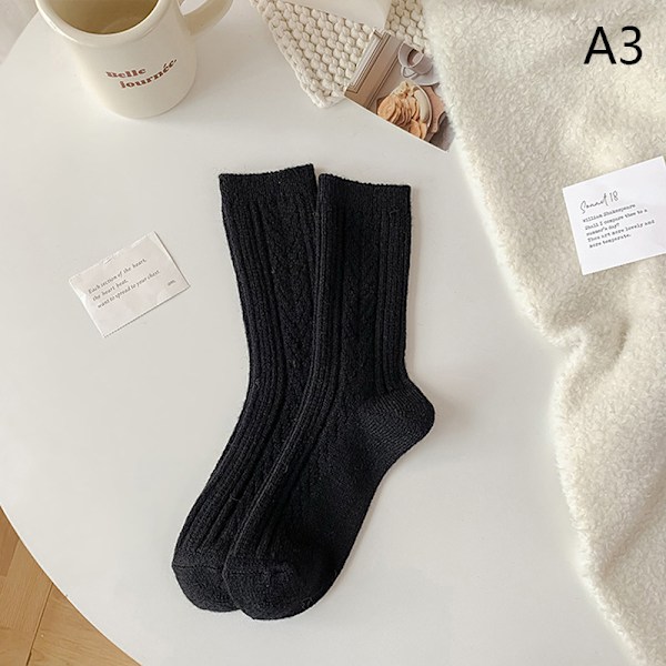Nya vinterstrumpor Dam Cashmere Wool Tjocka Varma Damstrumpor S - spot försäljning Black