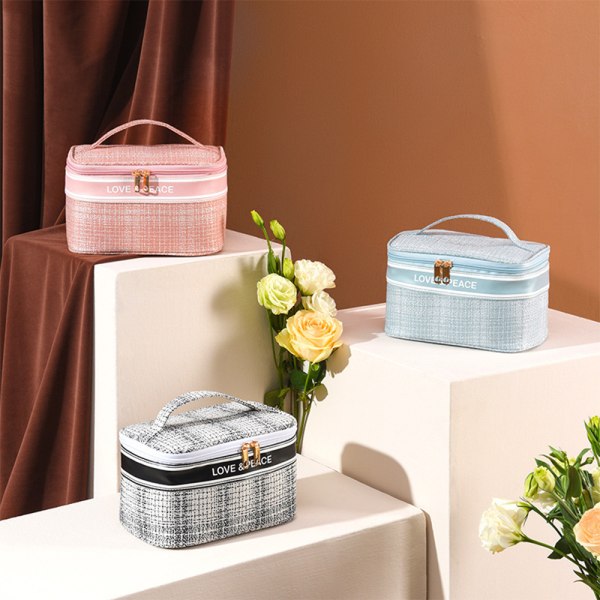 Kvinnor Make Up Bag Case Resor Kosmetisk Organizer - stock Blue